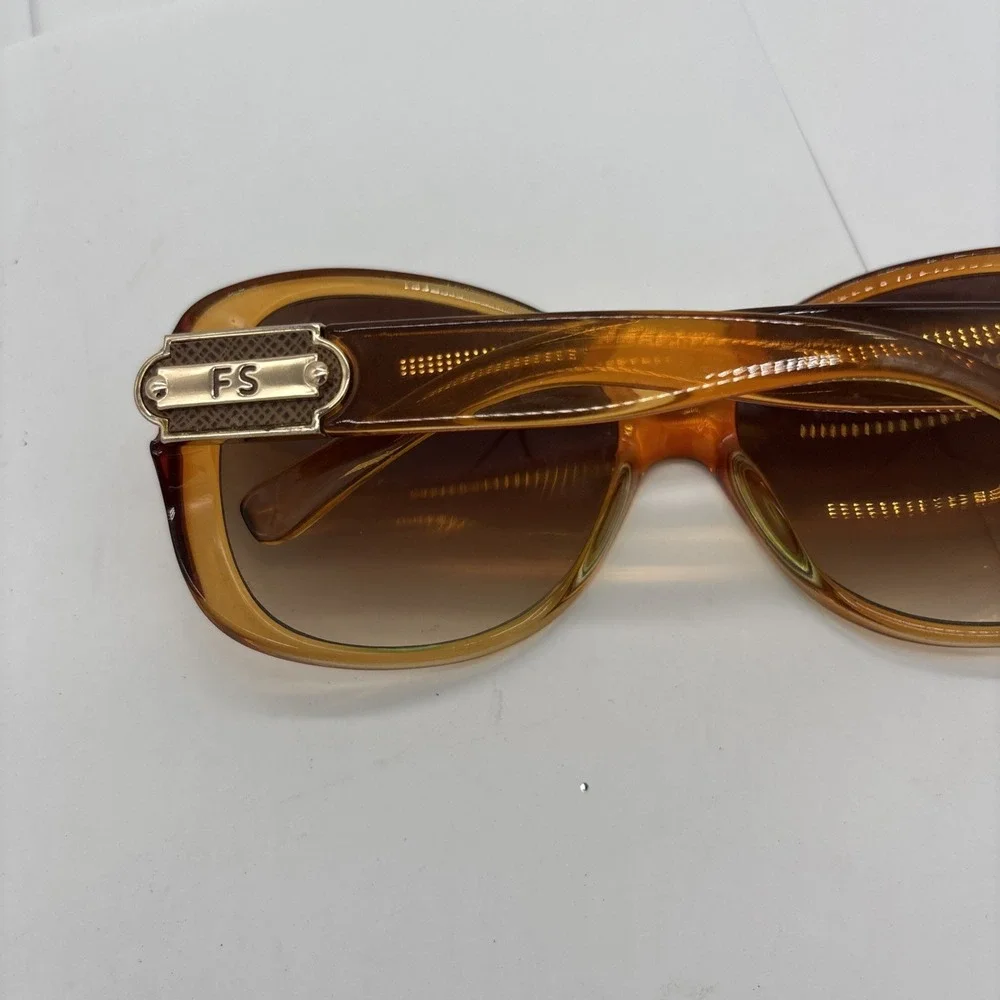 Women's Vintage Franco Sarto  Sunglasses Cats Eye Large Amber Colored